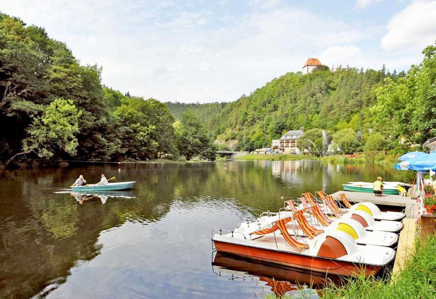 Hotel Am Schlossberg Ziegenruck Bagian luar foto